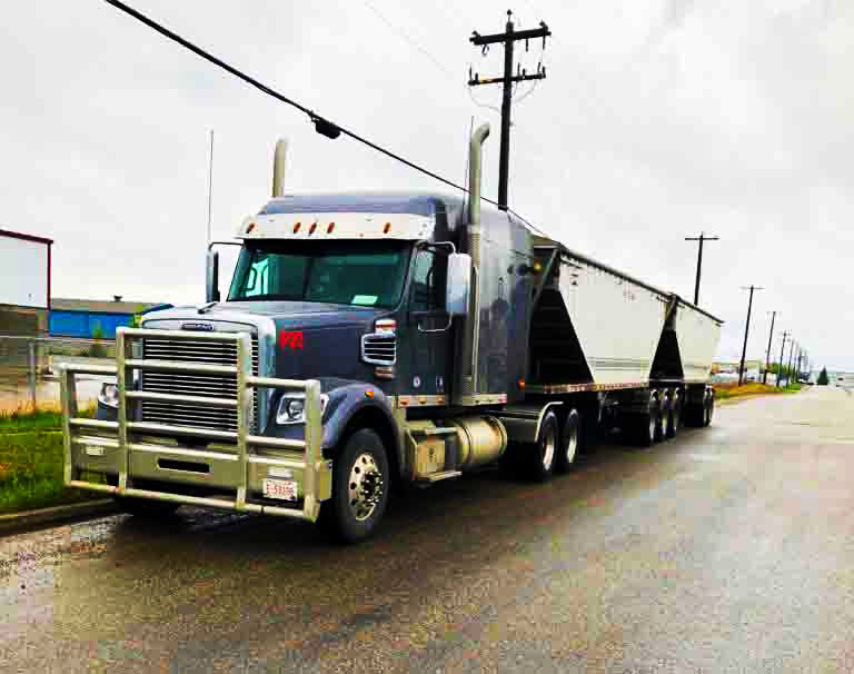 PB32 truck pulling a bulk trailer